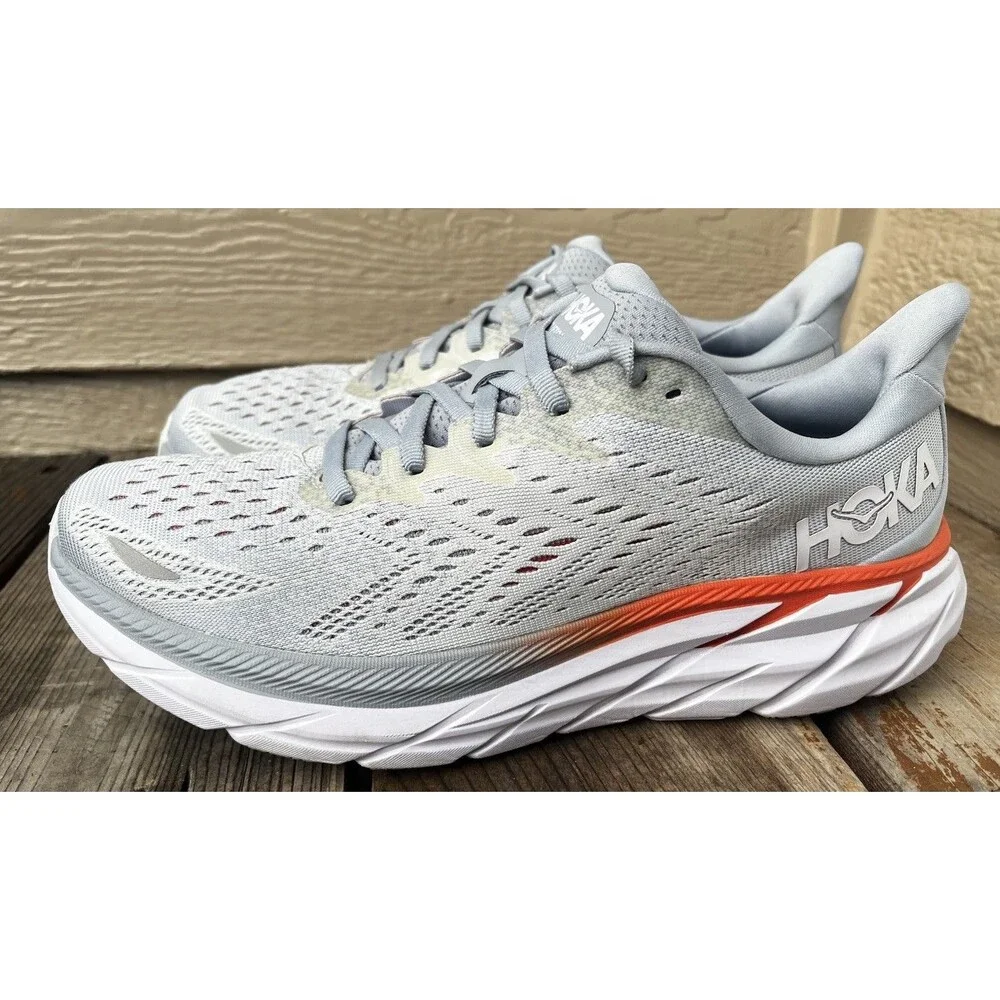 Hoka One One Clifton 8 Women’s 9.5B Running Shoes Blue Fog/Plein Air